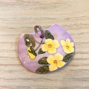Purple flower necklace - Pendant